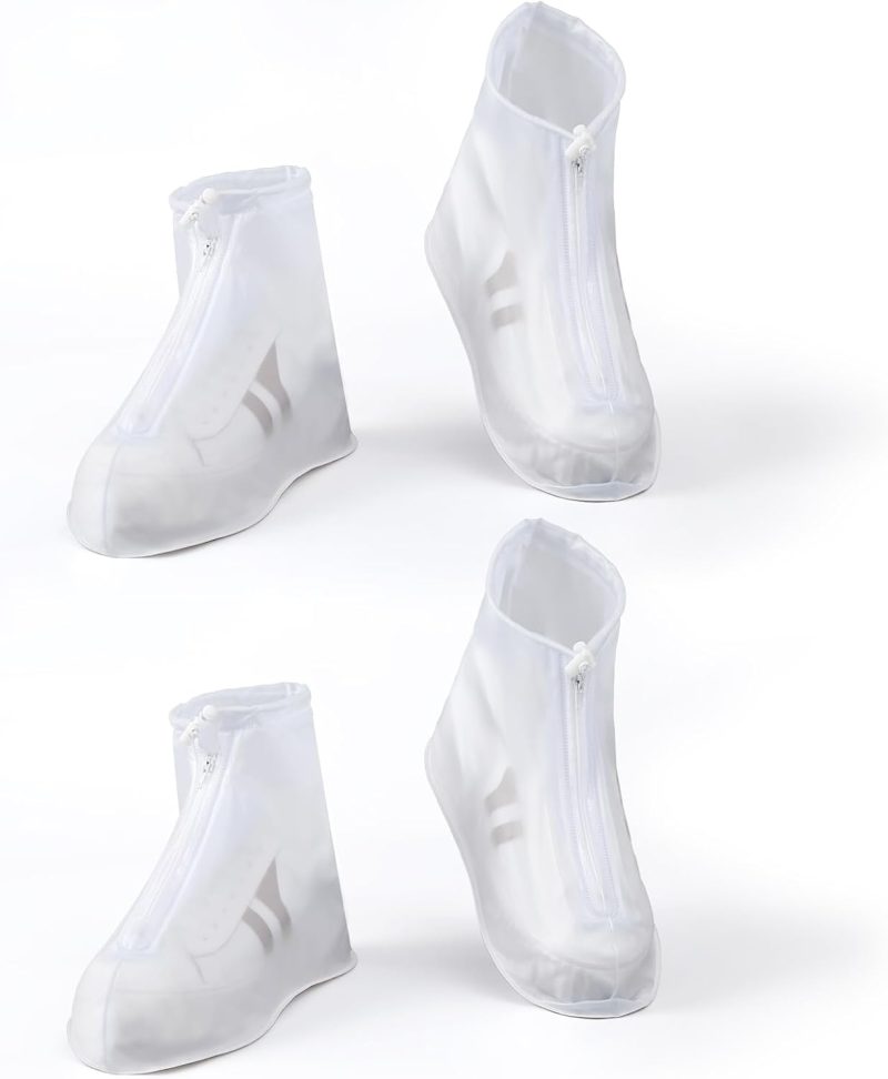 Waterproof Shoe Covers 2 pairs Rain Shoe Covers for Men Women and Children for Outdoor Activities