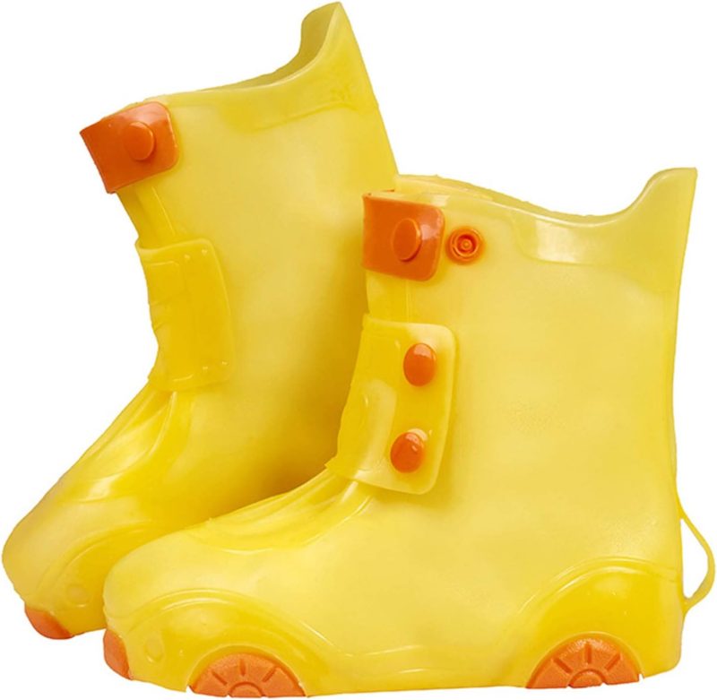 Kids Waterproof Shoe Covers, Silicone Non-Slip Rain Shoe Protectors Overshoes for Boys Girls