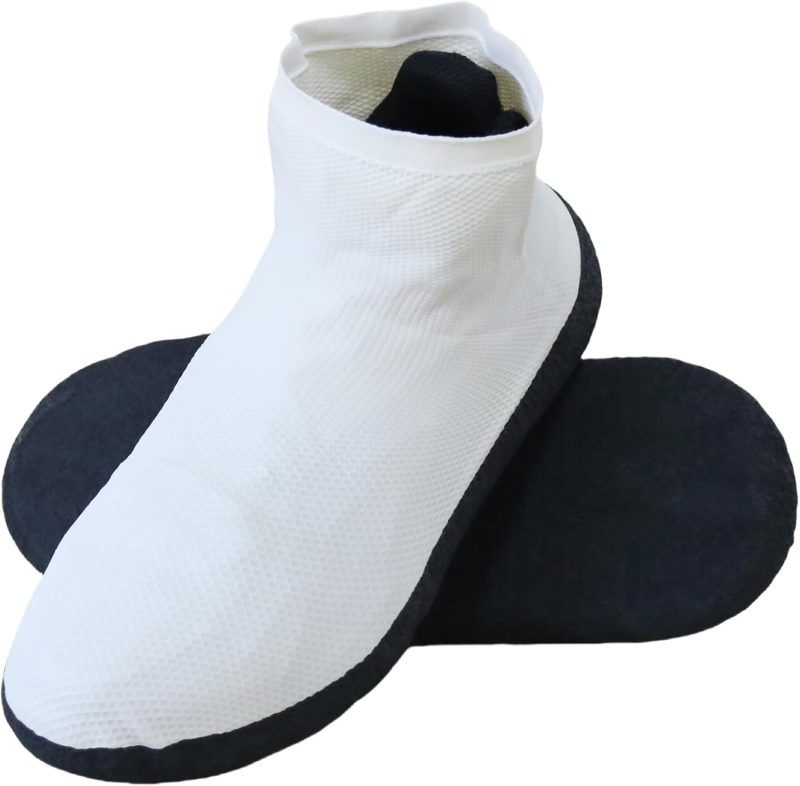Waterproof Shoe Covers Upgraded,Rain Shoe Covers Reusable Latex Tear-resistant Non Slip Shoe Covers for Outdoor,Rain Shoe Covers for Women and Men (Upgrade White, Large)