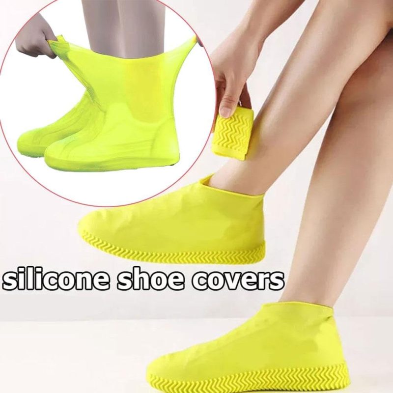 Waterproof Shoe Covers, Reusable Protective Silicone Shoe Covers,Apply to Men, Women, Kids,Non Slip Easy Handy Water Resistant Overshoes Outdoor Cycling Hiking - Image 2