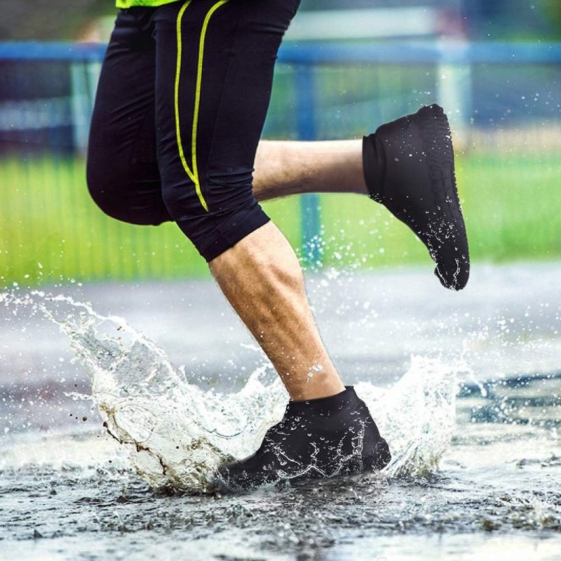 Silicone Waterproof Shoe Covers, Upgrade Reusable Overshoes with Zipper, Resistant Rain Boots Non-Slip Washable Protection for Women, Men (XL (Women 11-13, Men 9.5-13), Black) - Image 2