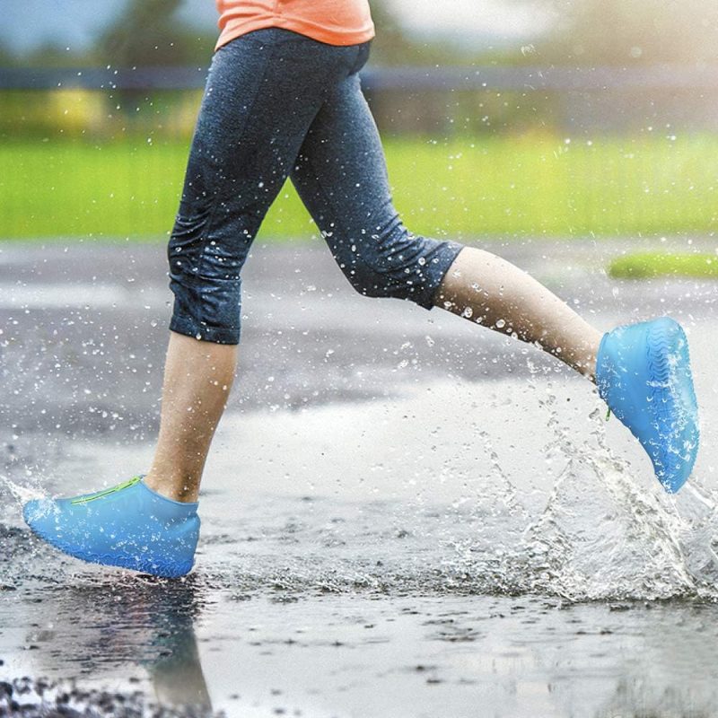 Silicone Waterproof Shoe Covers, Upgrade Reusable Overshoes with Zipper, Resistant Rain Boots Non-Slip Washable Protection for Women, Men (XL (Women 11-13, Men 9.5-13), Blue) - Image 2