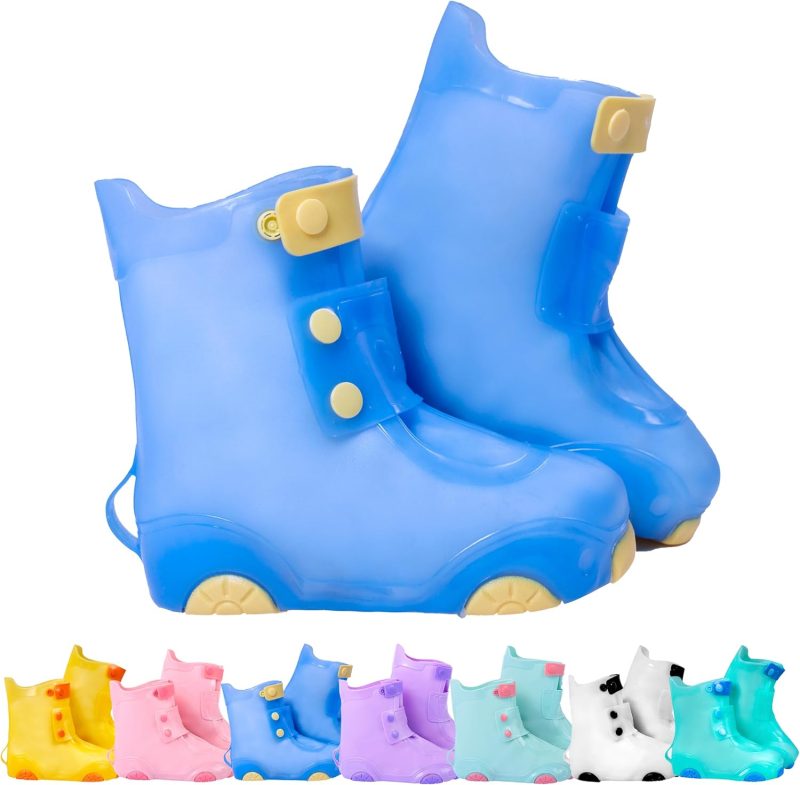 Rain Shoe Covers Kids Waterproof Shoe Cover for Boys Girls Reusable Galoshes Overshoes