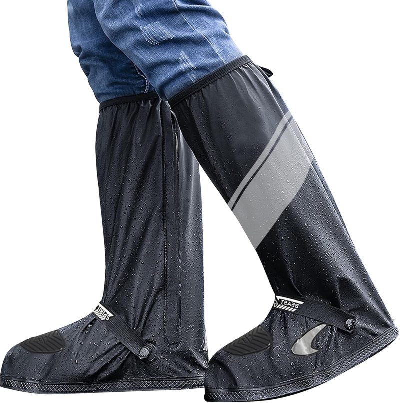 Waterproof Shoe Covers Motorcycle Rain Shoe Cover Reusable Rain Boot Rainproof Shoes Cover for Men and Women