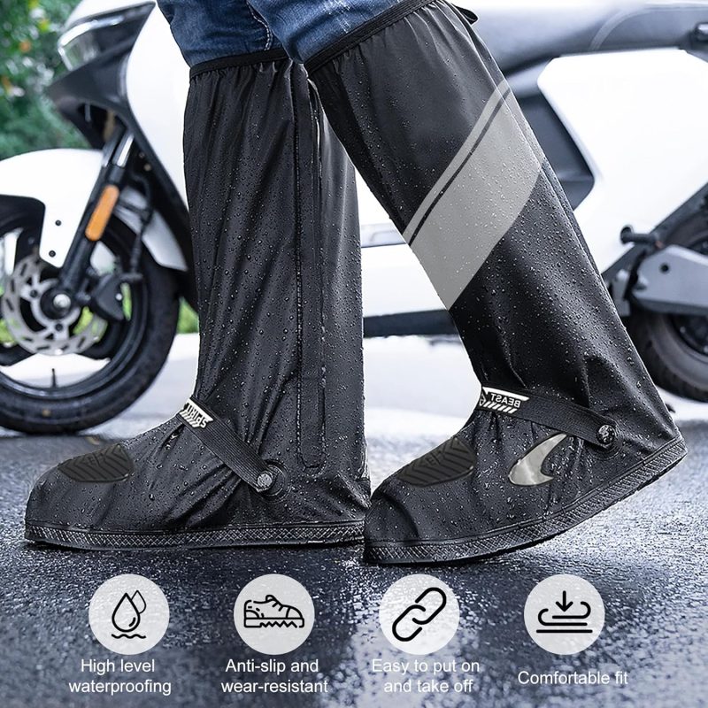 Waterproof Shoe Covers Motorcycle Rain Shoe Cover Reusable Rain Boot Rainproof Shoes Cover for Men and Women